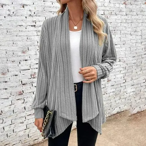 New All-Match Simple Stylish Long Sleeve Solid Color Elegant Slim