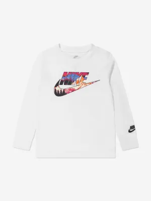 Nike Boys Snowscape AOP Fill T-Shirt in White