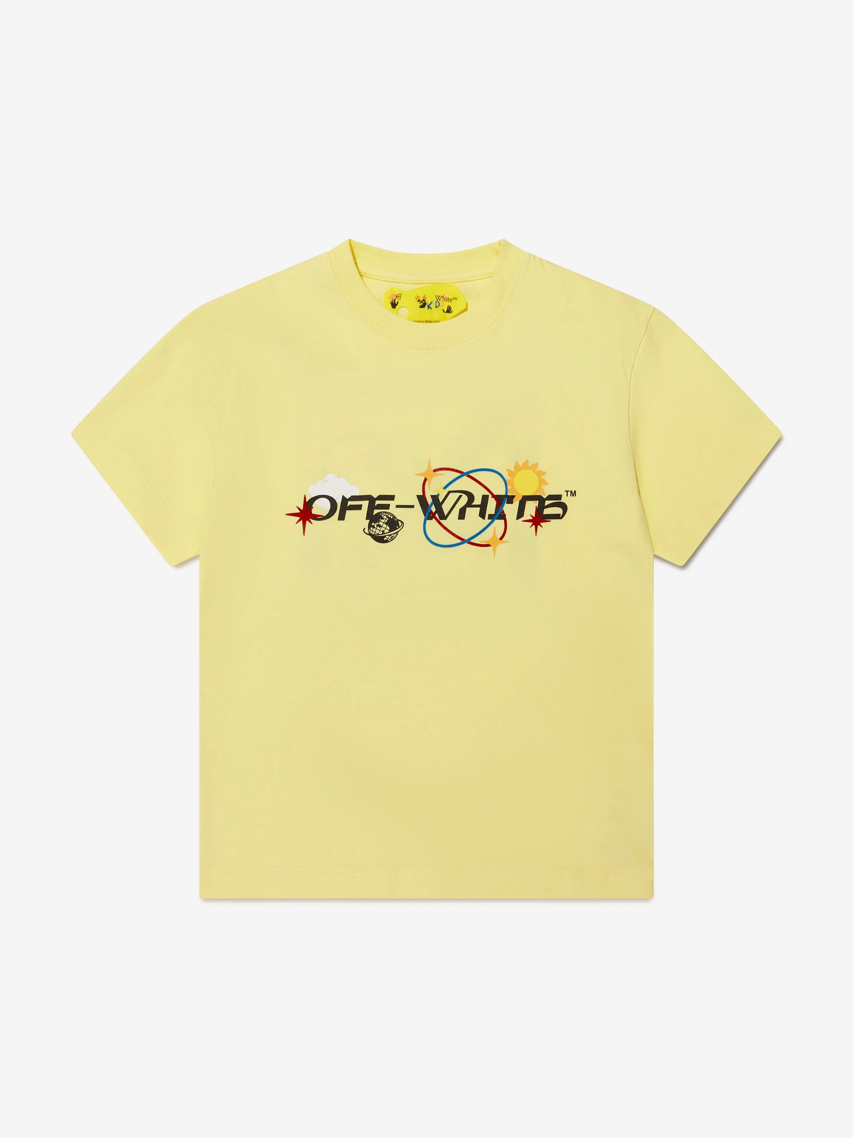 Off-White Boys Off Planets T-Shirt in Yellow