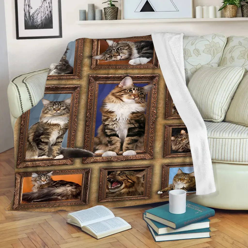 Plaid Maine Coon Chat 3D, Cadeau Pour Fan De Chats - CT19122241