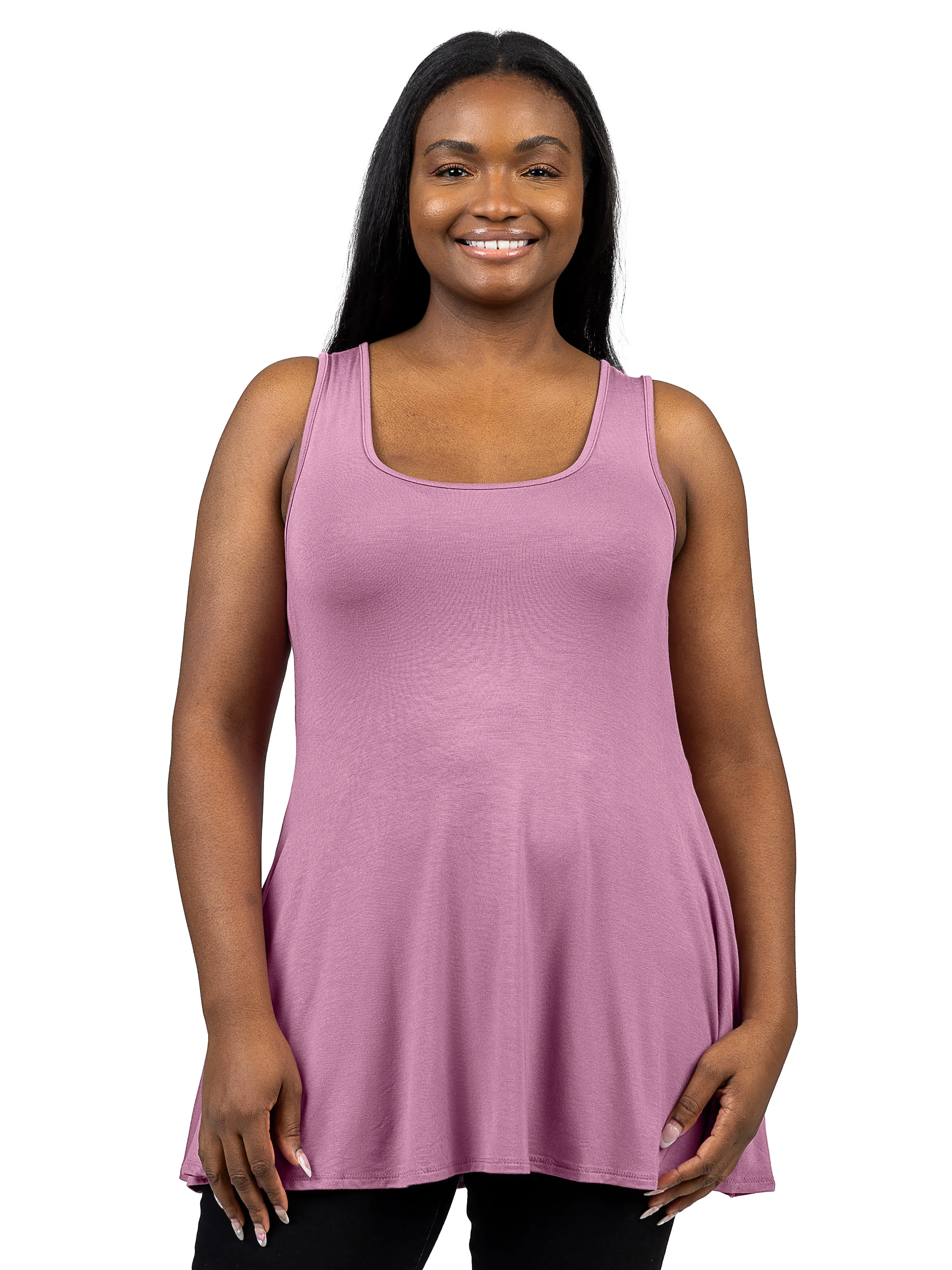 Plus Size Sleeveless Tunic Tank Top