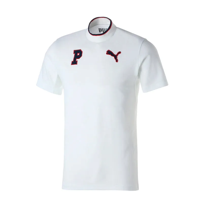 PUMA Rib Mock Neck Men's Shirt (Bright White)