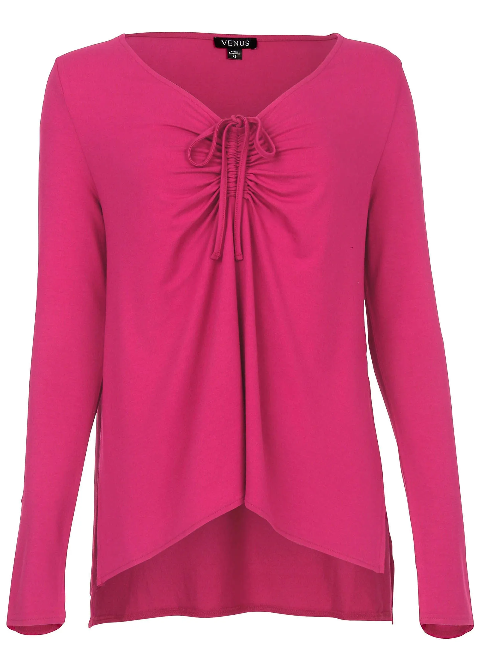 Ruched Tie Front Top - Vivacious