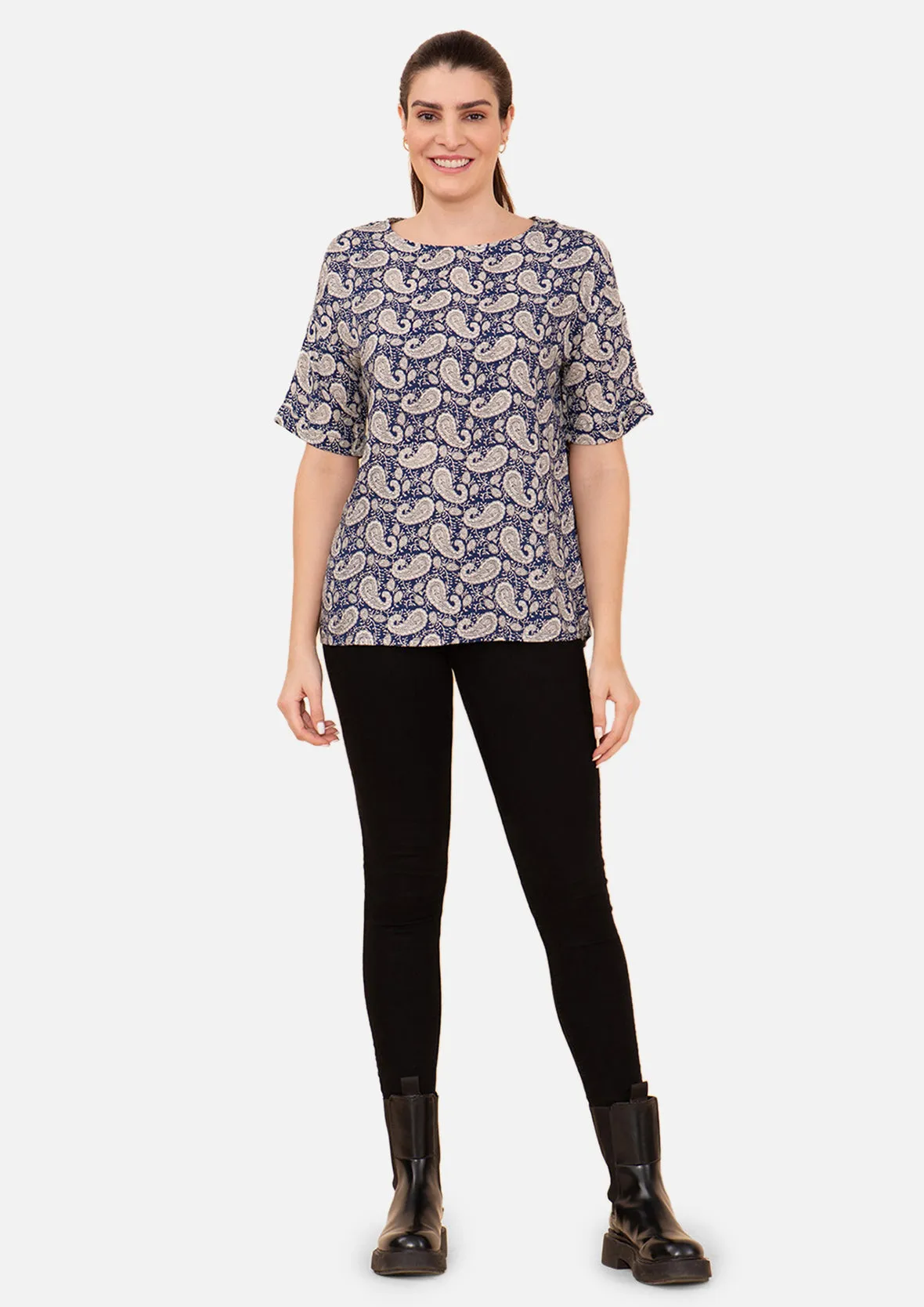 Short Sleeved Printed Top