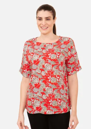 Short Sleeved Printed Top