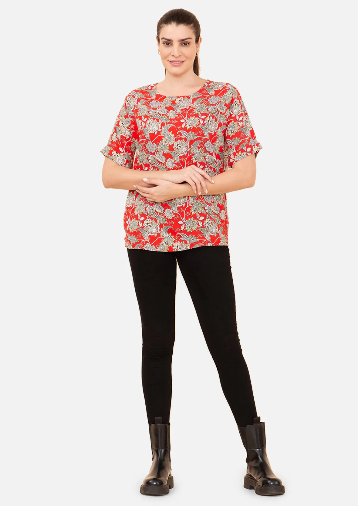 Short Sleeved Printed Top