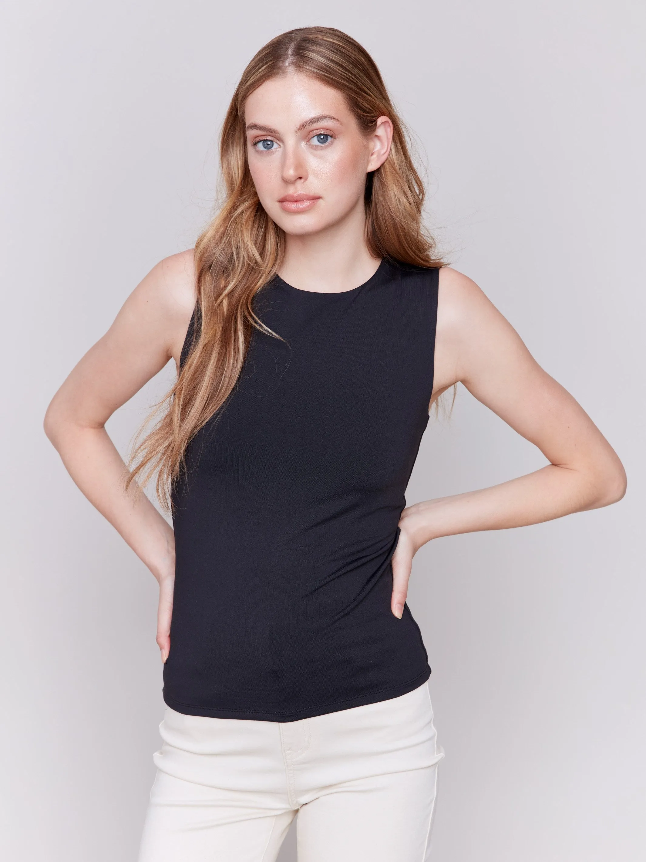 Sleeveless Super Stretch Top - Black