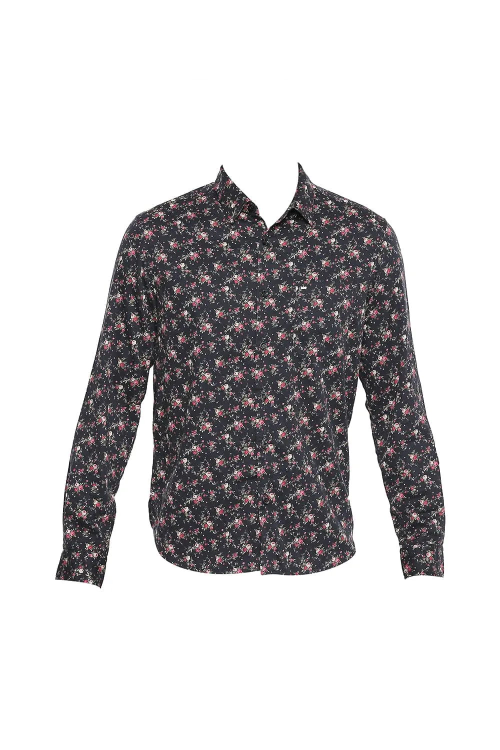 Slim Fit Satin Digital Printed Shirt