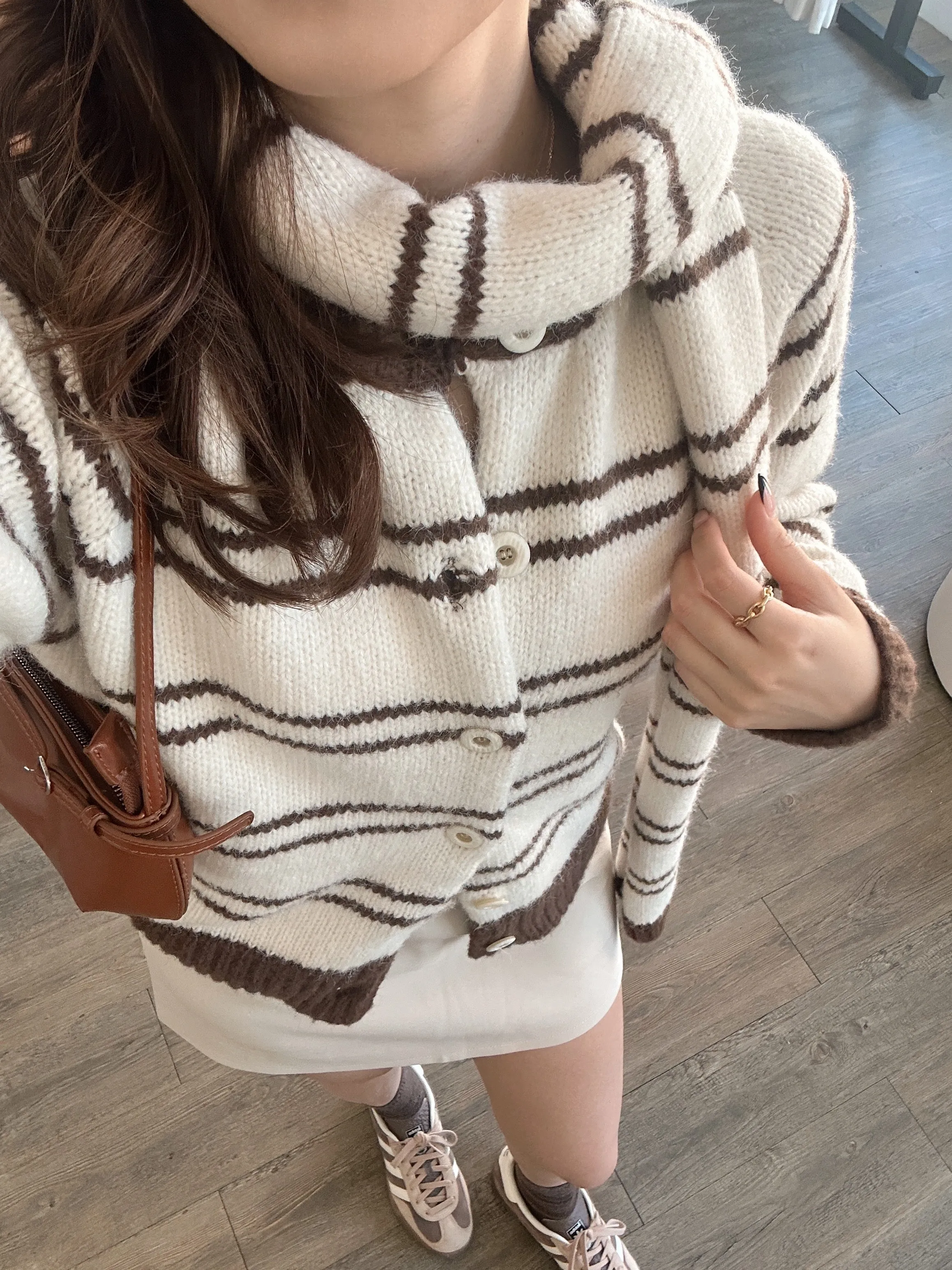 Stripe Soft Wrap Cardigan