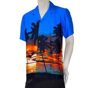 Sunset Border Men's Aloha Shirt (Rayon)