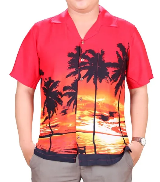 Sunset Border Men's Aloha Shirt (Rayon)