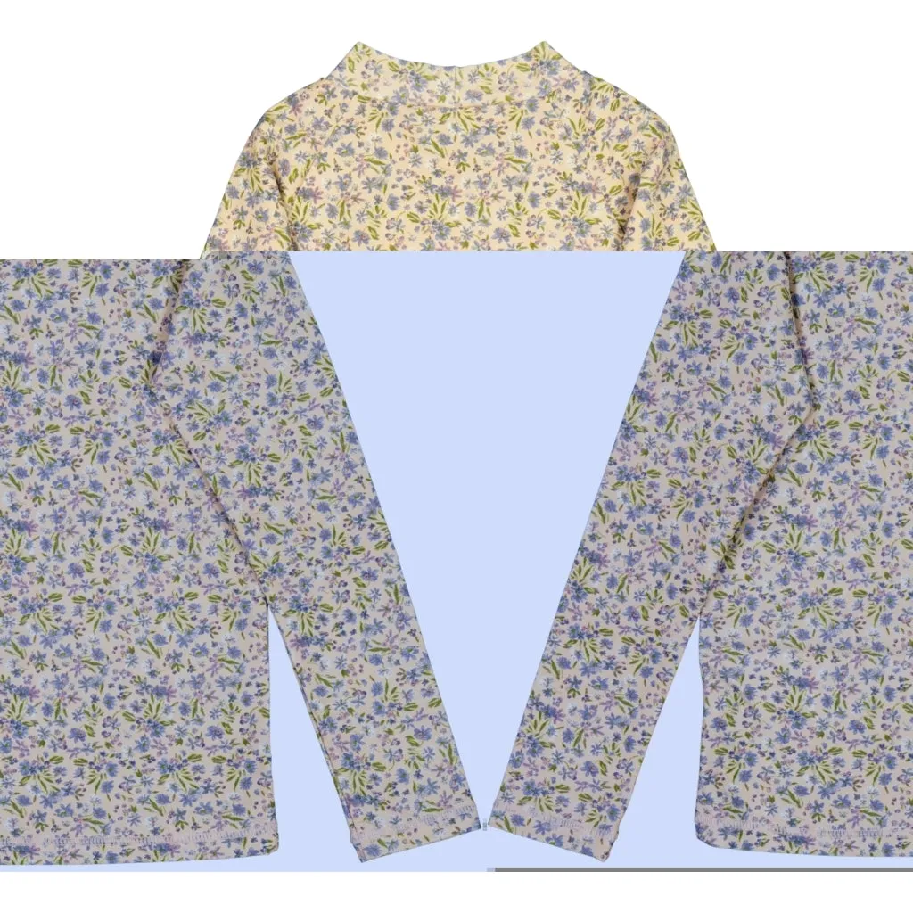 Swim T-Shirt Alma - blue flowers