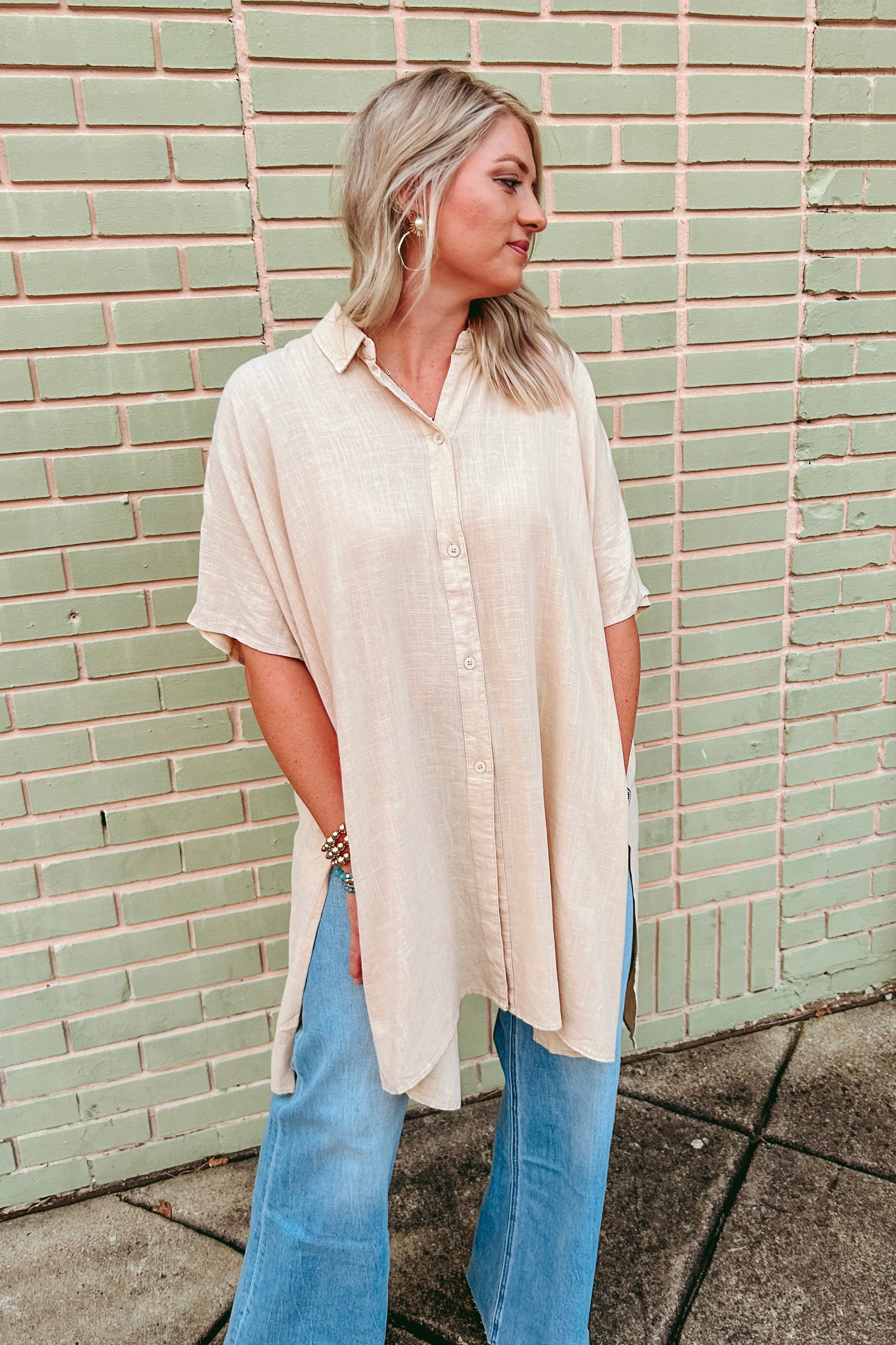 Tan Tunic Top