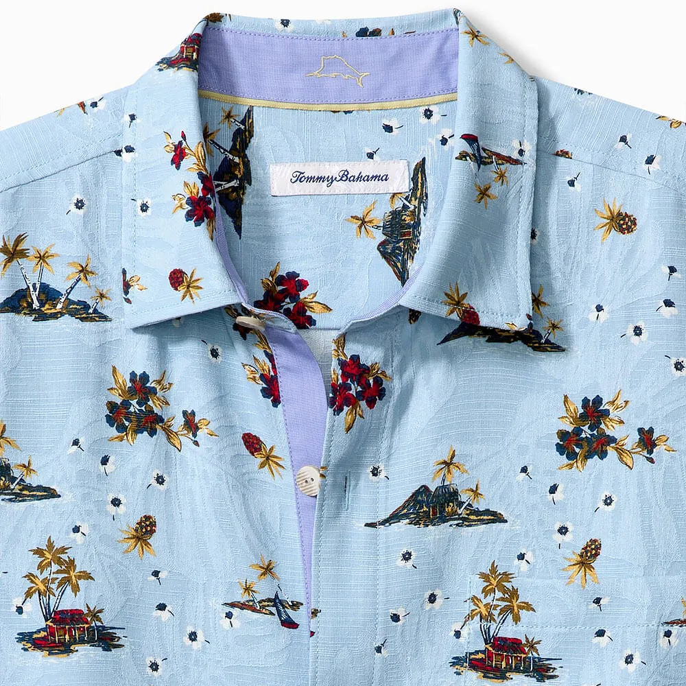 Tommy Bahama Atlantica Camp Shirt - Aqua Ice