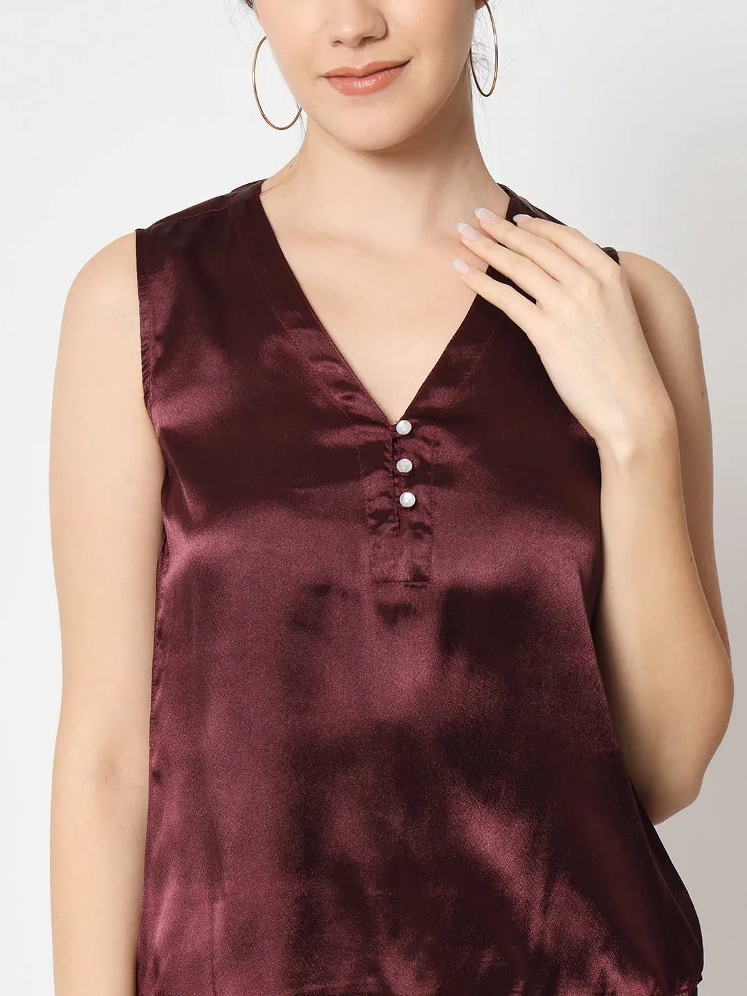 V-Neck Sleeveless Top