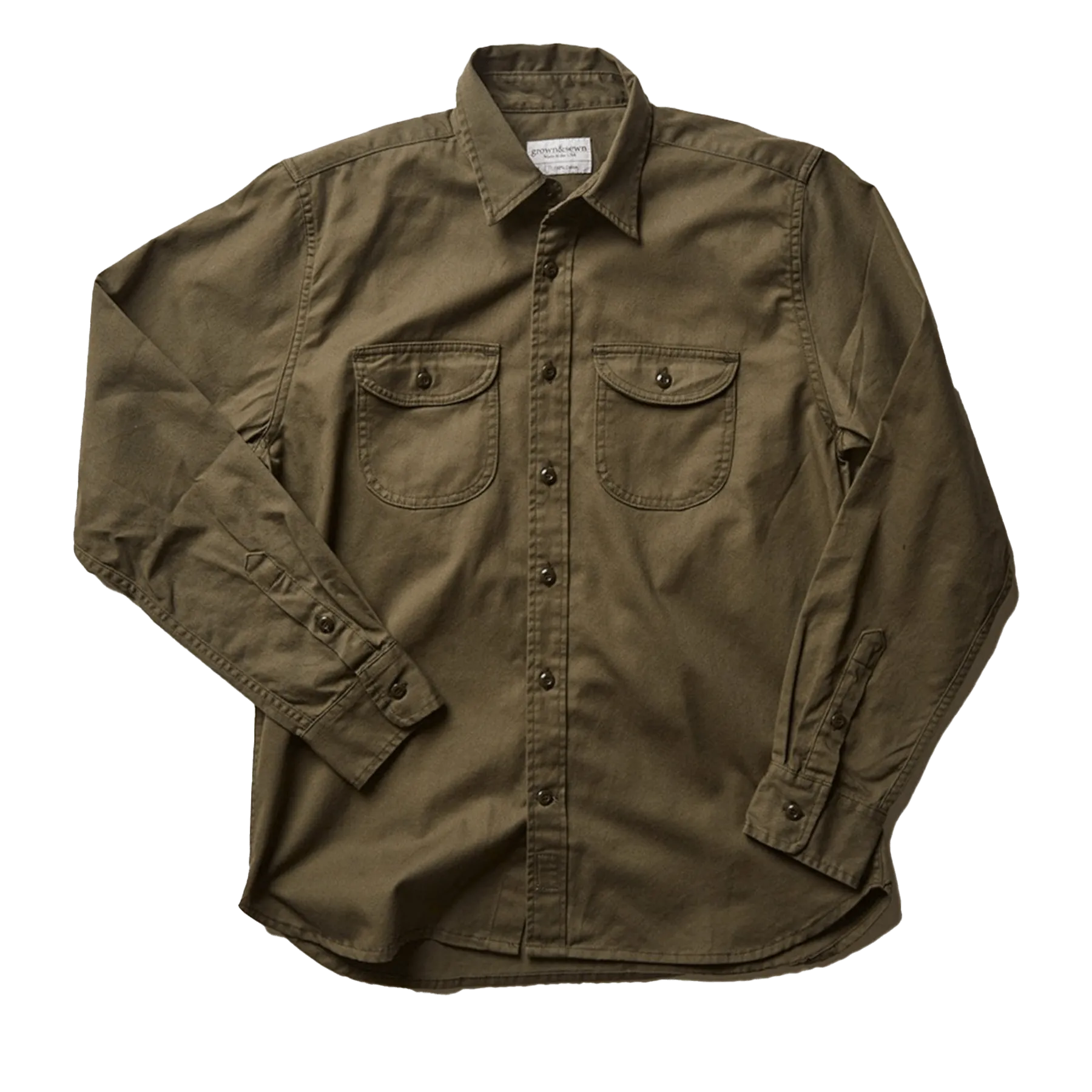 Walsh Work Shirt - 6 oz. Vintage Twill - Olive