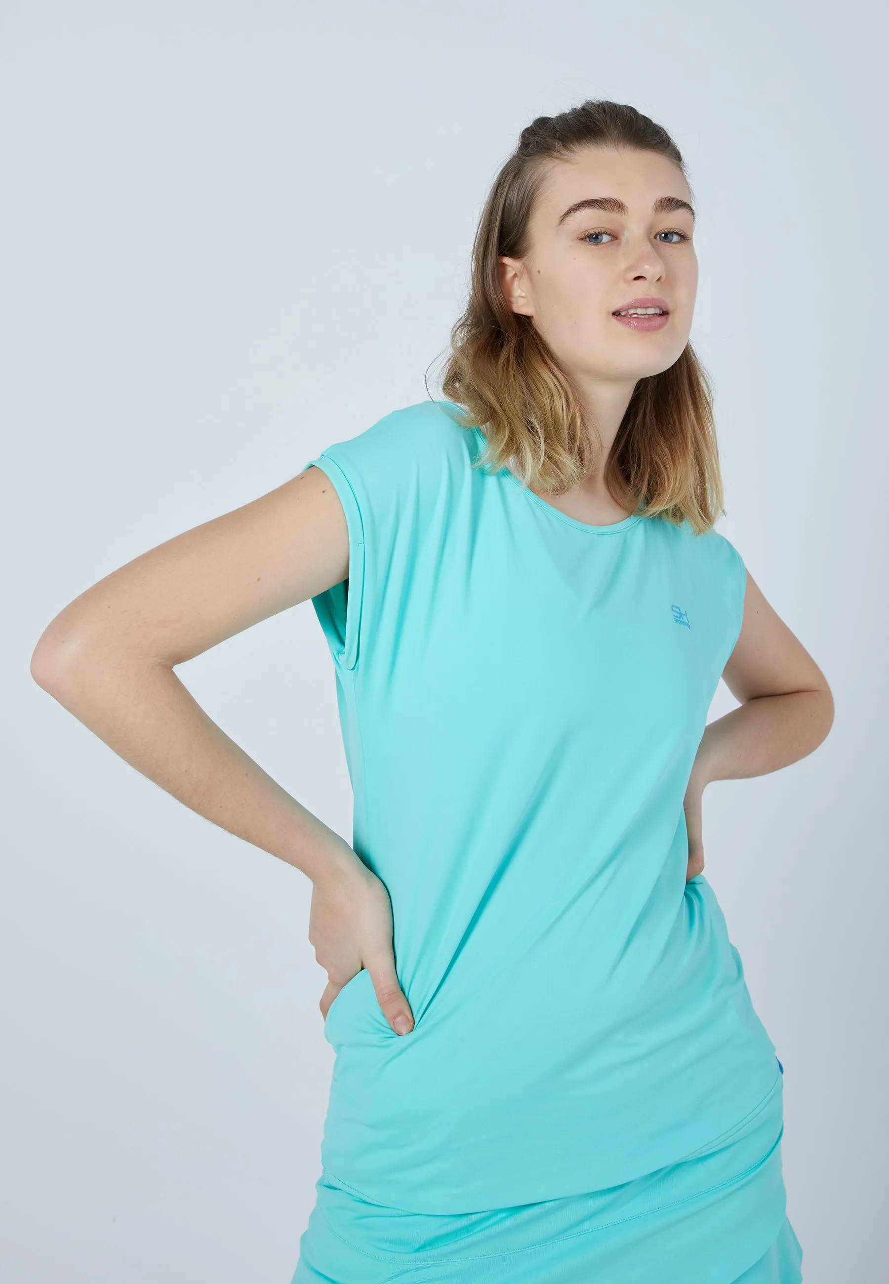 Women Tennis Shirt loose-fit, mint green