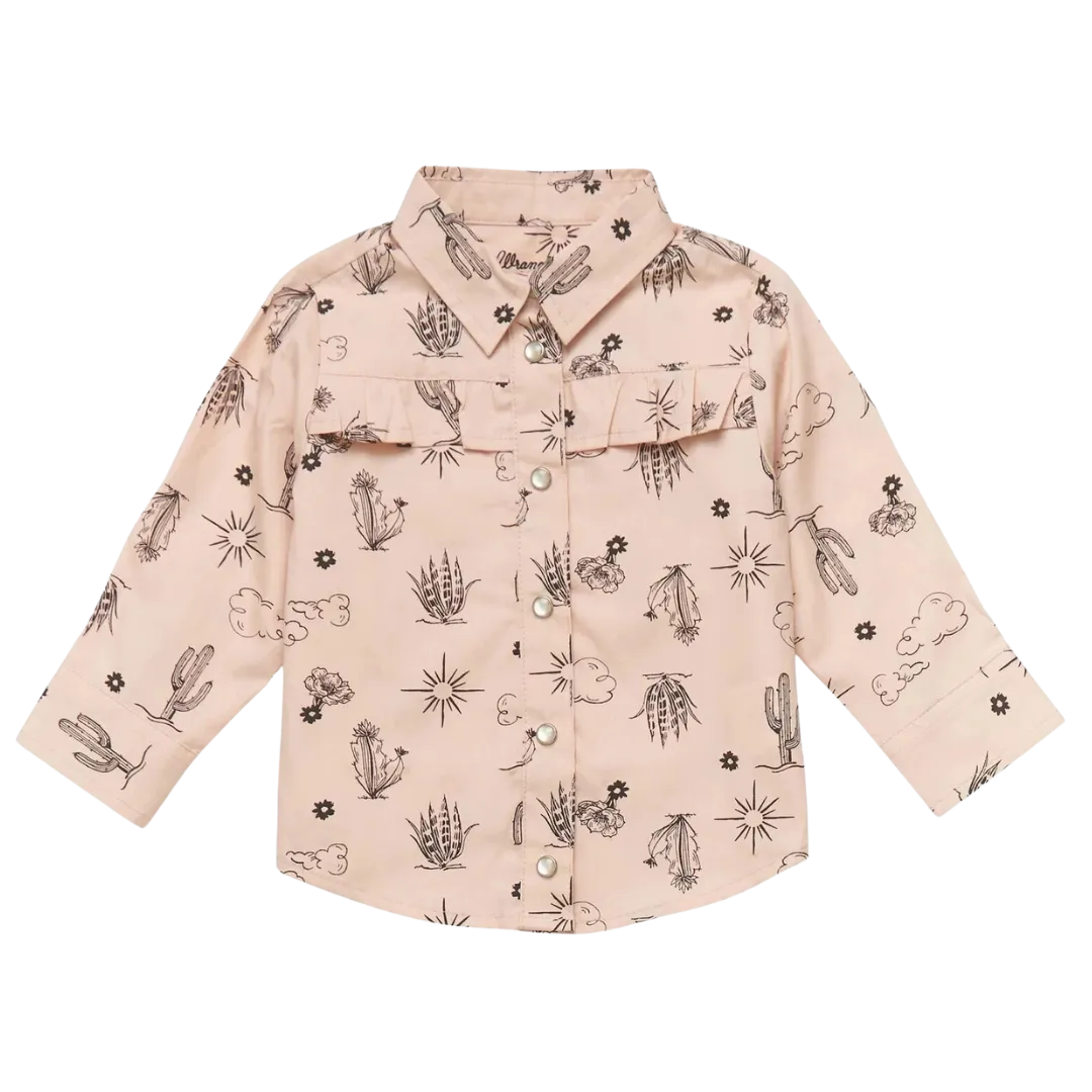 Wrangler Kid's Snap Cactus Pink Shirt