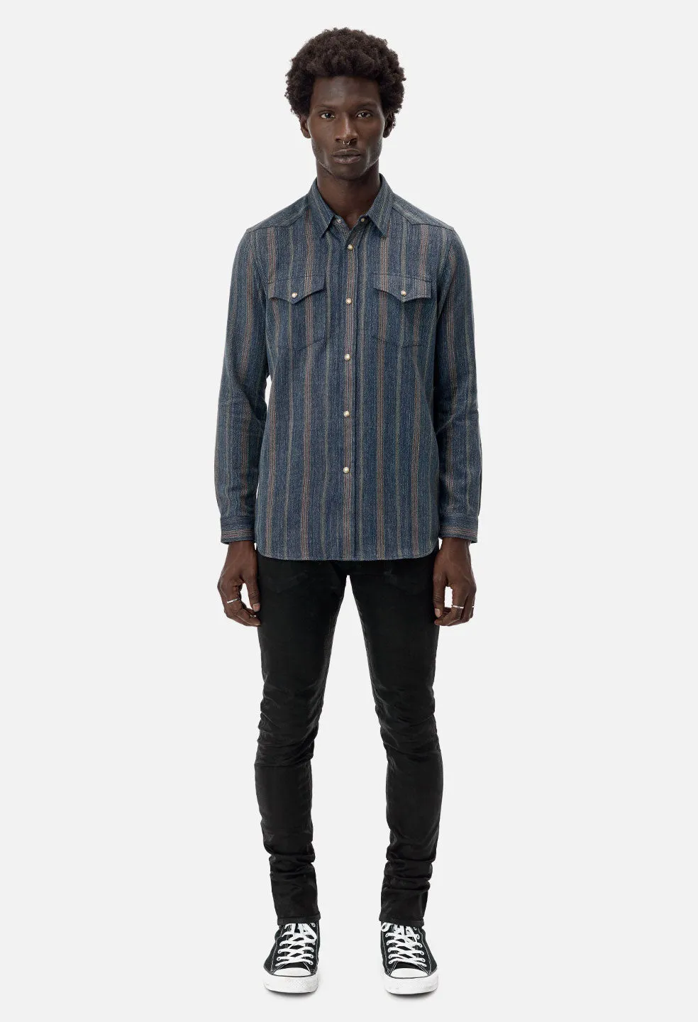 Yuma Shirt / Indigo Stripe